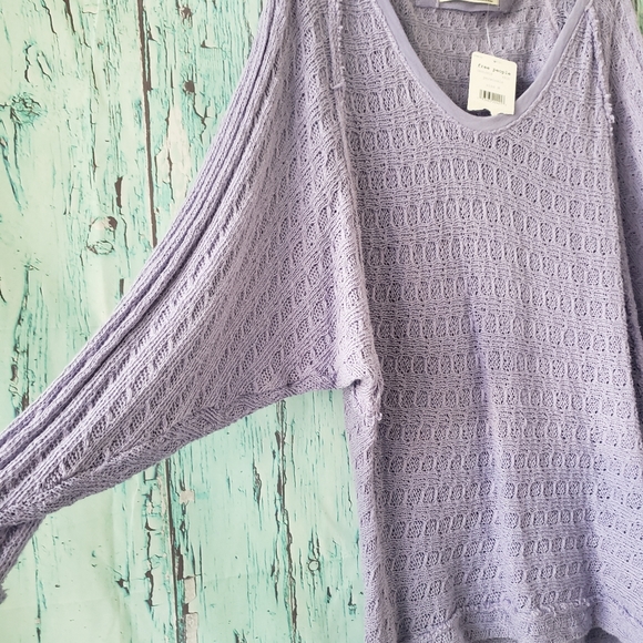 We The Free Thien's Hacci Top in Periwinkle - Picture 7 of 8